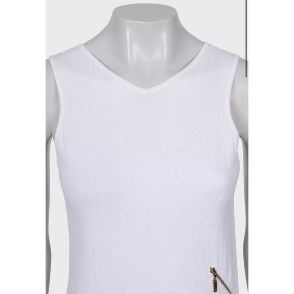 Chanel White Cotton Blend Dress Sz.36 - Picture 4 of 7